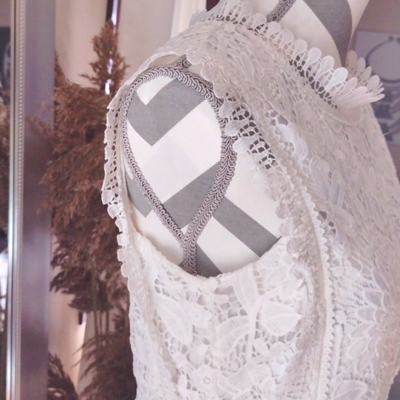 Pink Lily white overlay lace dress - Picture 6 of 9